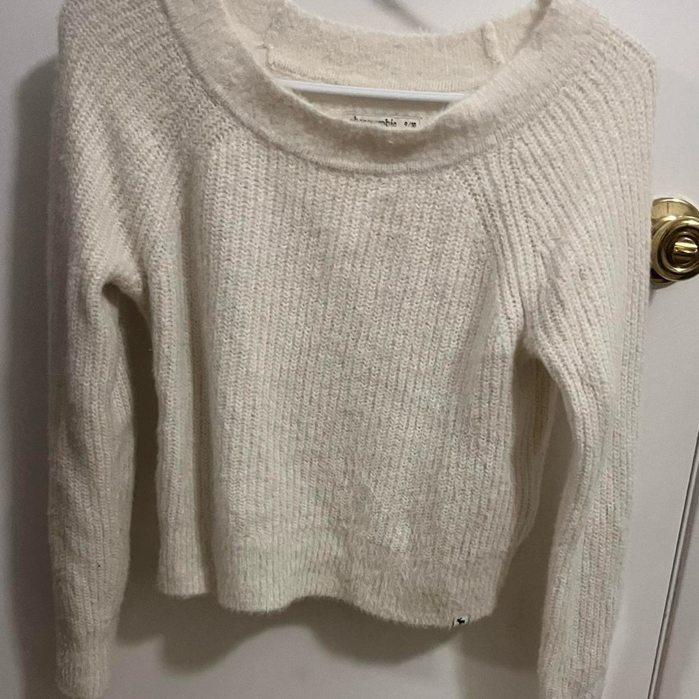 Abercrombie Kids Cream Crew Neck Sweater